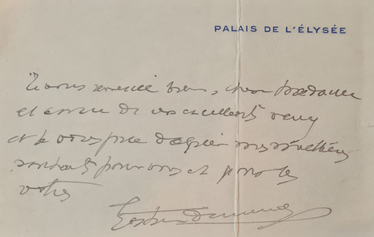 Madame de LA FAYETTE - Reçu autographe signé De la Vergne