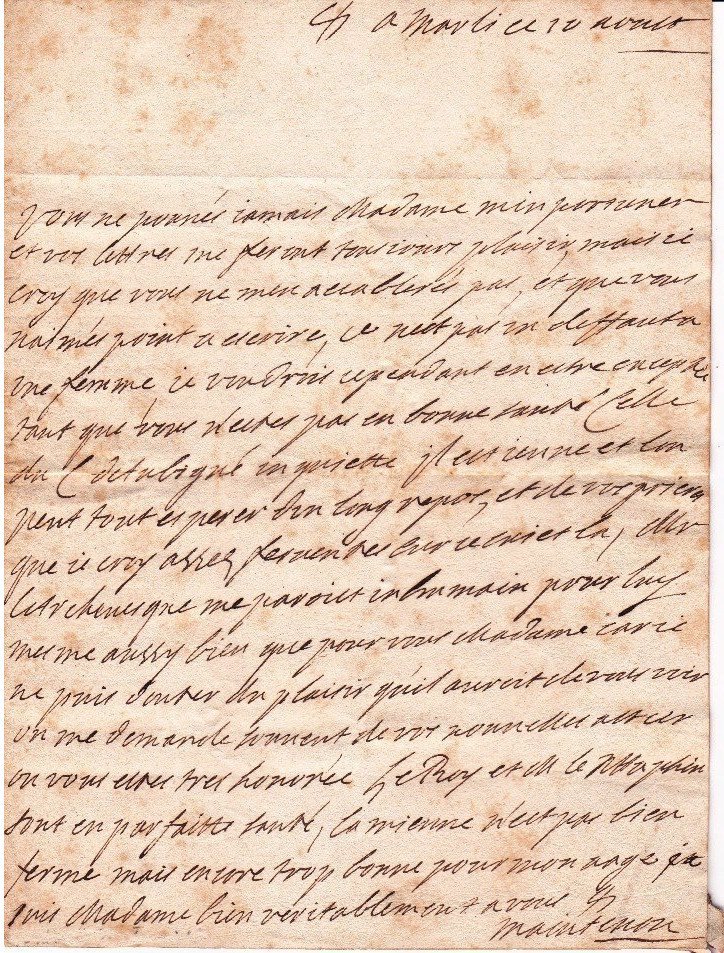 lettre-autographe-signee maintenon